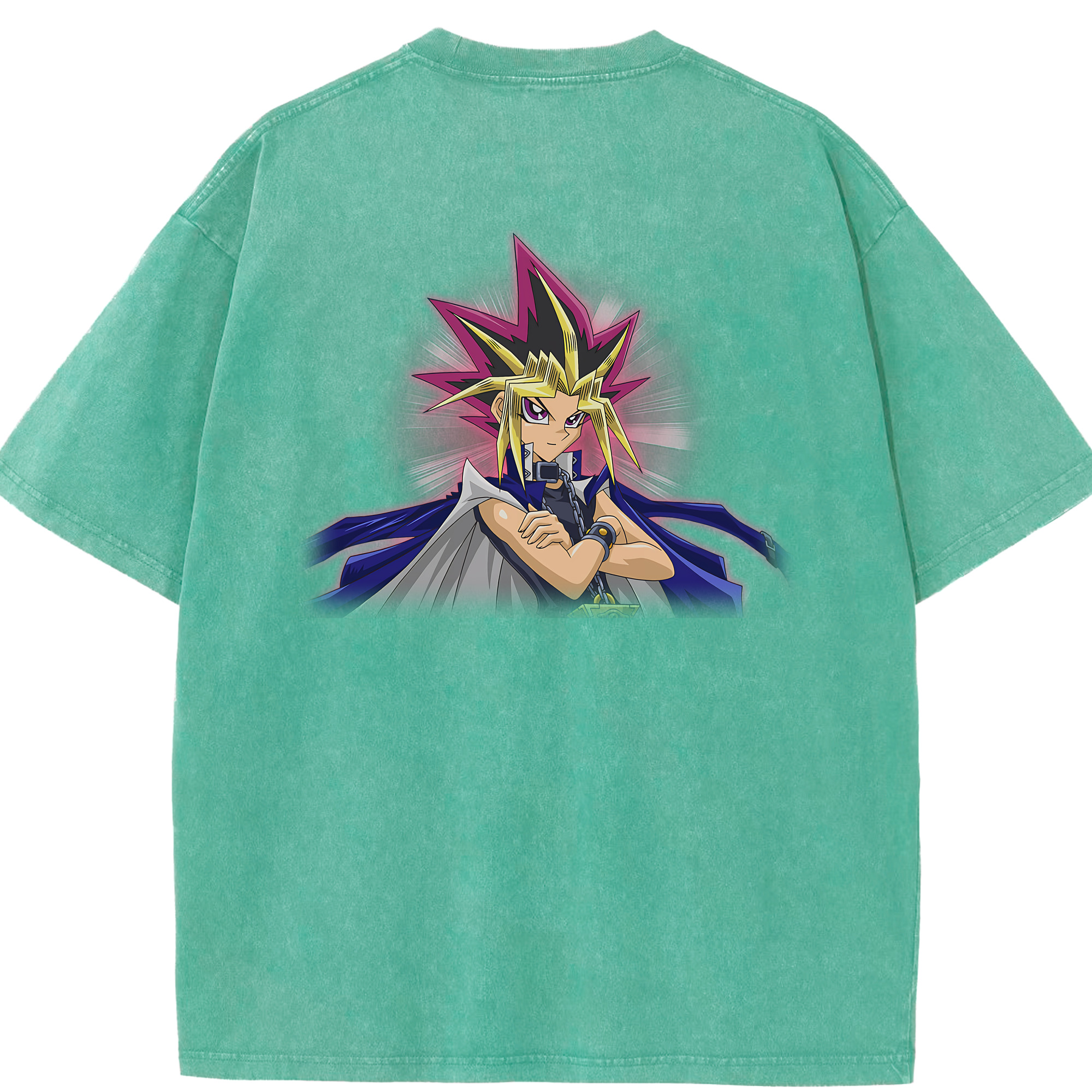 （画像用） 遊☆戯☆王 Yu-Gi-Oh! 綿100% ヴィンテージ風 半袖Tシャツ（背面プリント）